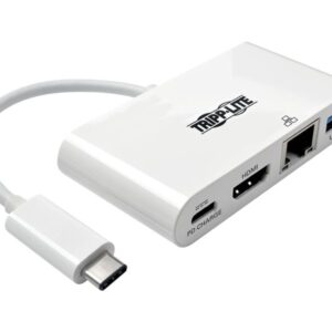 TRIPPLITE USB-C TO HDMI, 4K,USB3, GBE, PD CHG-WHT