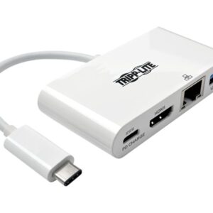 TRIPPLITE USB-C TO HDMI, USB3, GBE, PD CHARGE-WHT