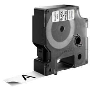 DYMO D1 STANDARD LABELS BLACK/WHITE 3/4" X 23'
