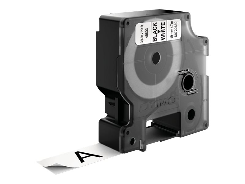 DYMO D1 STANDARD LABELS BLACK/WHITE 3/4" X 23'