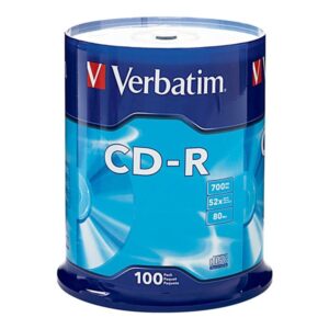 VERBATIM CD-R BRAND SLVR 100PK 700MB/52X SPINDLE