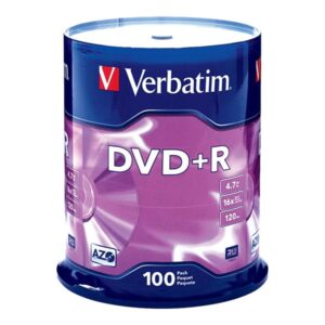 VERBATIM DVD+R BRAND SLV 100PK 4.7GB/16X SPINDLE