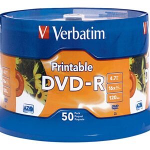 VERBATIM DVD-R WHT INKJT 50PK 4.7GB/16X SPINDLE
