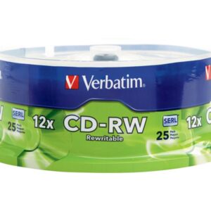 VERBATIM CD-RW BRAND SLV 25PK 700MB/12X SPINDLE