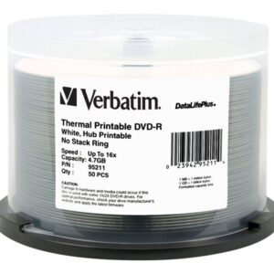 VERBATIM DVD-R DL+ THRML 50PK 4.7GB/16X SPIN-HUB
