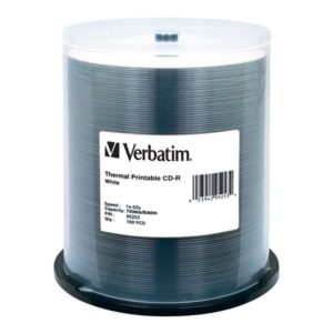 VERBATIM CD-R THERML 100PK 700MB/52X SPIN-WHT