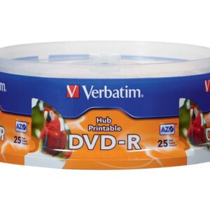 VERBATIM DVD-R WHT INKJT 25PK 4.7GB/16X SPINDLE