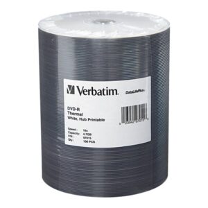 VERBATIM DVD-R DL+ THRML 100PK 4.7GB/16X TAPE-HUB