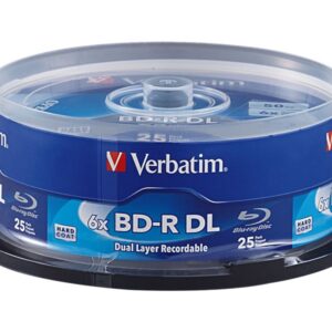VERBATIM BD-R DL BRANDED 25PK 50GB/6X WHITE LASER