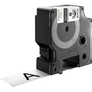 DYMO IND HEAT SHRINK BLACK/WHITE 1" X 5'