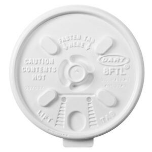DART LIFT N' LOCK WHITE LIDS-8OZ