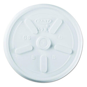 DART VENTED WHITE LID-12OZ