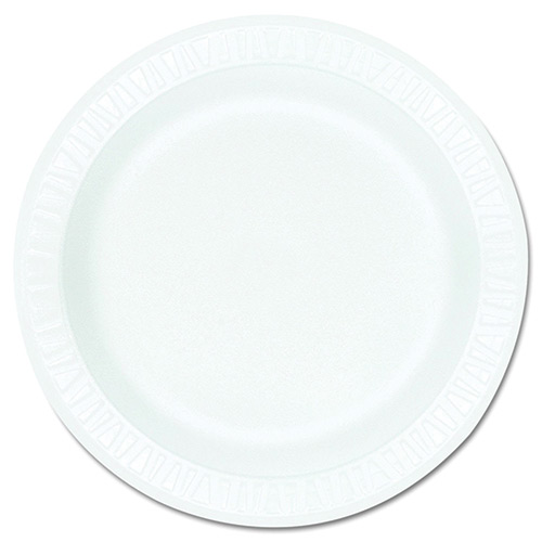 DART NON-LAMINATED WHITE FOAM PLATES-9"